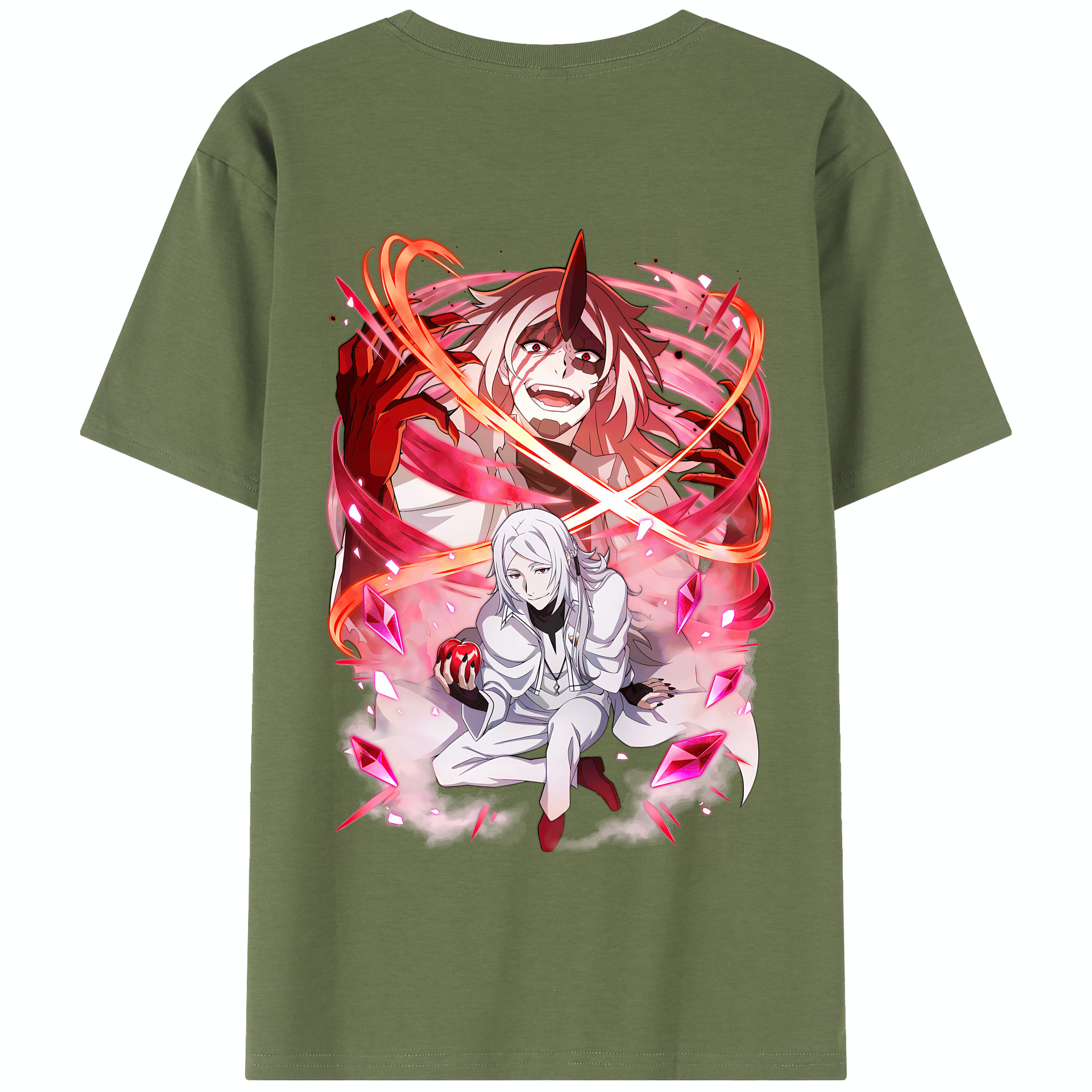 （画像用） 文豪ストレイドッグス Bungo Stray Dogs 綿100％半袖Tシャツ（背面プリント）